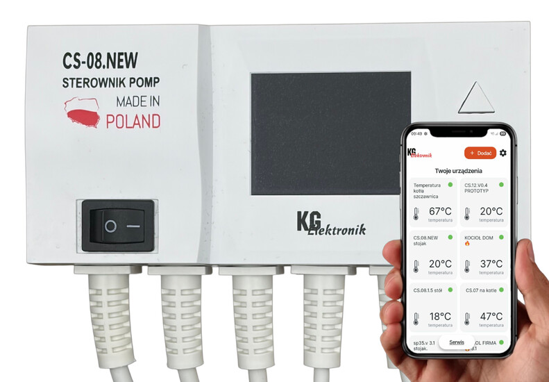 Sterownik pompy c.o. i cwu CS-08.NEW.WIFI